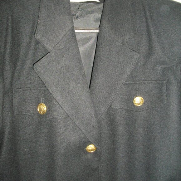 Women's black wool Carol Horn bomber blazer style. Size 12. New. - Picture 2 of 5